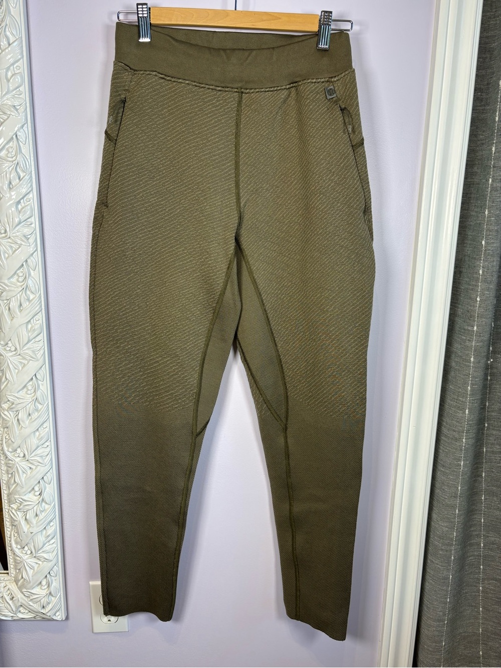 lululemon athletica End State Wool Blend Olive Textured Performance Joggers S